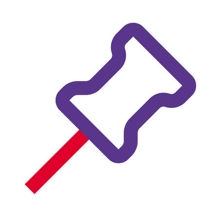 Office supply organization thumbtack for reminder boardのイラスト素材