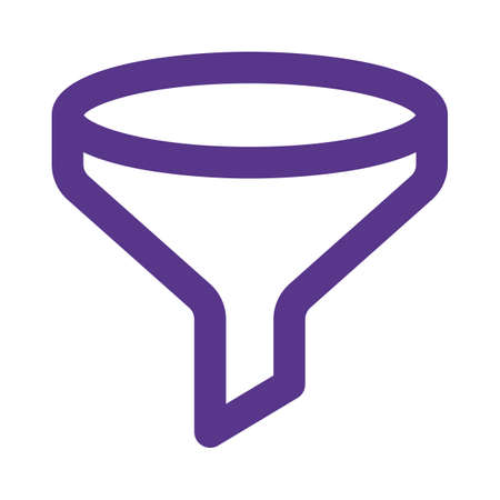 Sorting tool funnel shape button to get desired resultのイラスト素材