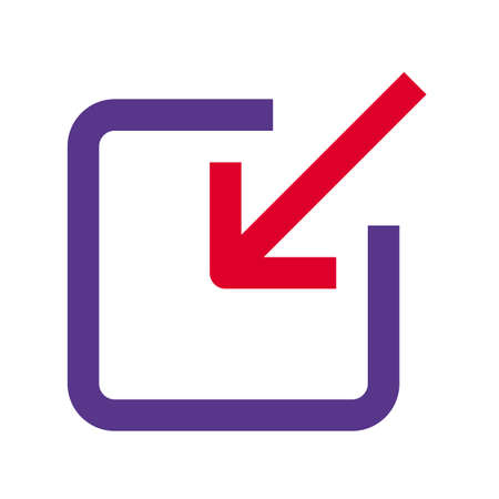 Inside arrow reduce scalable compress point featureのイラスト素材