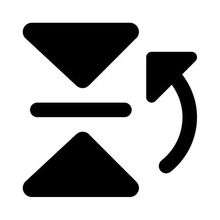 flip vertical to horizontal in right orientationのイラスト素材