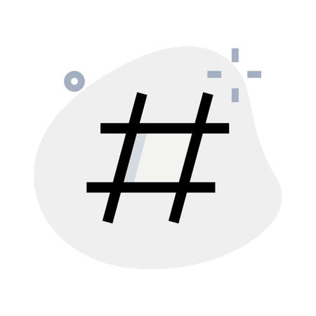 hashtag sign used on social media websitesのイラスト素材