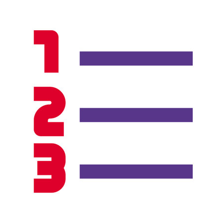 number list format in acending sequence orderのイラスト素材