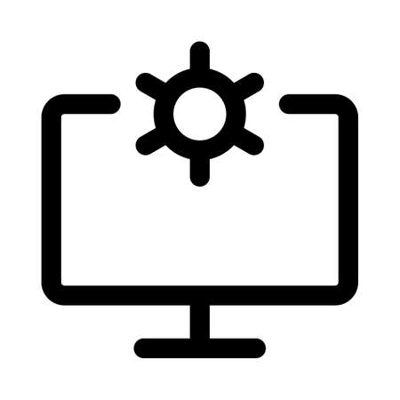 flat monitor adjustment and advance setting featureのイラスト素材