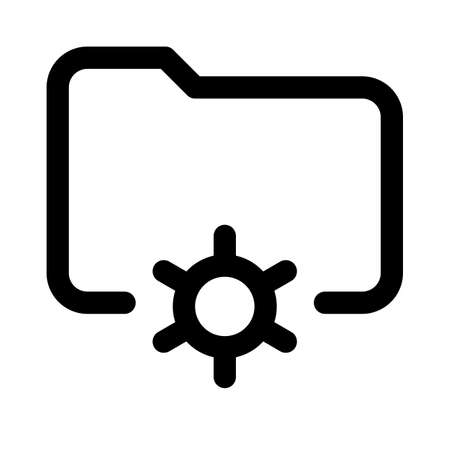 computer file folder customization setting option buttonのイラスト素材