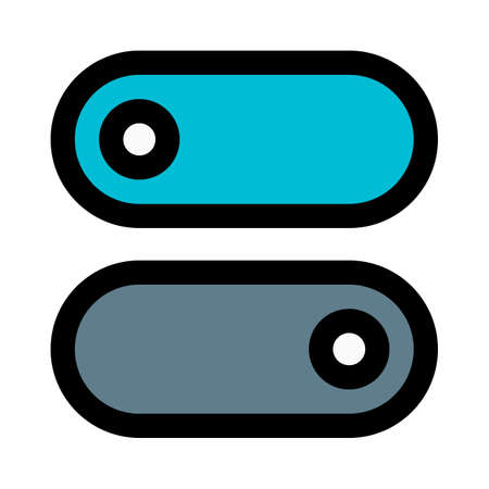Setting toggle switchs for switching on and off devicesのイラスト素材