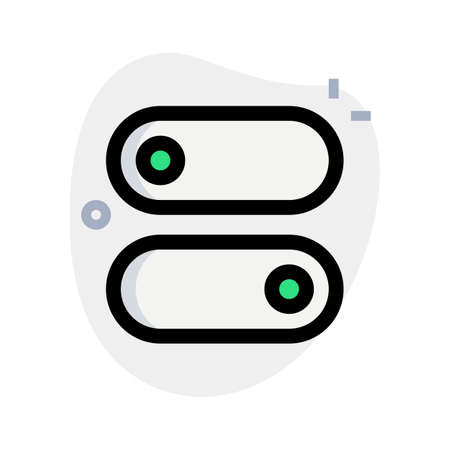 Setting toggle switchs for switching on and off devicesのイラスト素材