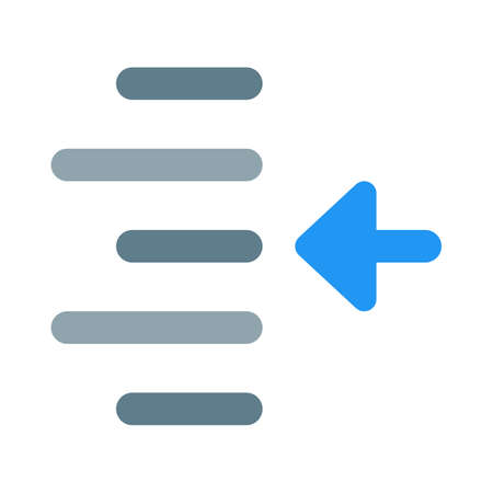 Indent right shift arrow-direction align format increase-margin paragraphのイラスト素材