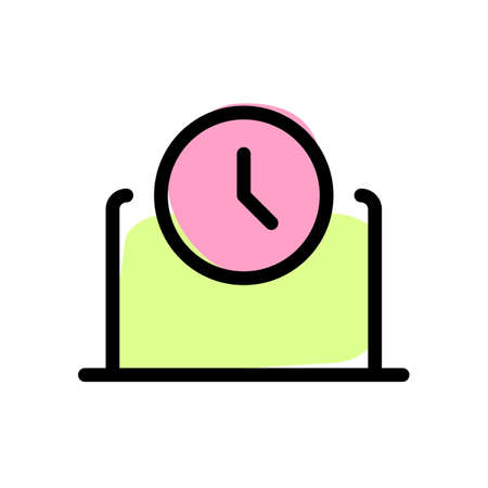 Advance laptop running on low power modeのイラスト素材