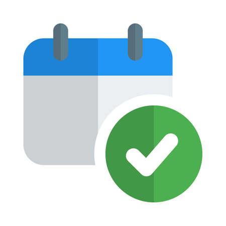 Check scheduled objectives from planned calendar eventsのイラスト素材