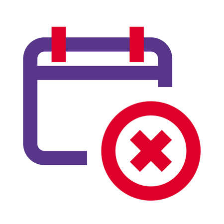 Remove upcoming scheduled events from calendar plannerのイラスト素材