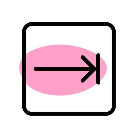 Rightwards arrow to bar symbol for tab function in macintoshのイラスト素材