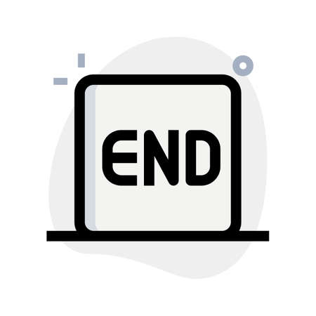 End function button on computer keybord layoutのイラスト素材