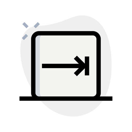 Rightwards arrow to bar symbol for tab function in macintoshのイラスト素材