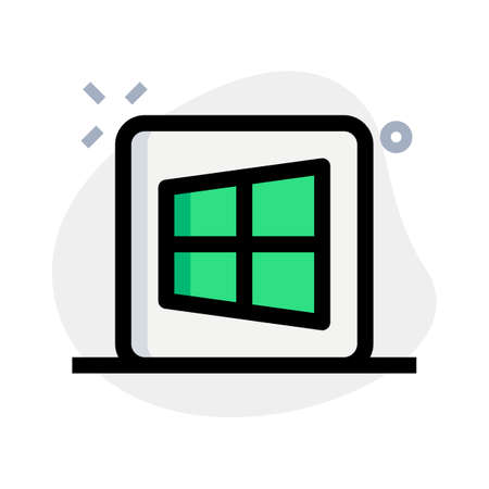 Computer operating system company logotype layout templateのイラスト素材