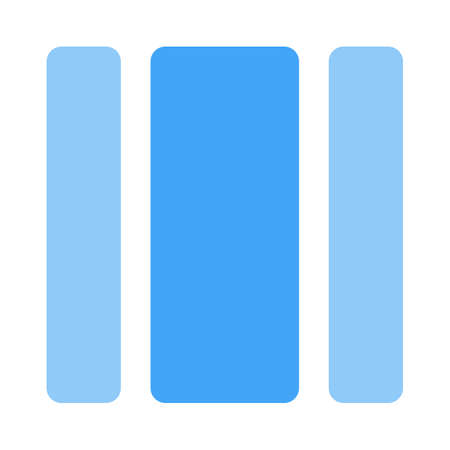 Middle column rectangular bar with side stripsのイラスト素材