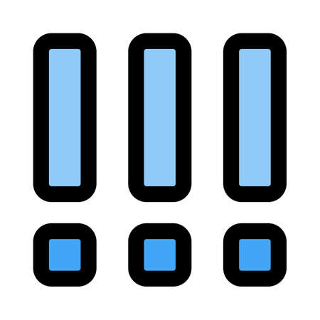 Vertical bars with boxes portraying exclamation markのイラスト素材