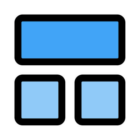 Three section blocks in a frame template layoutのイラスト素材