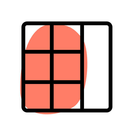 Net square grid with right content barのイラスト素材