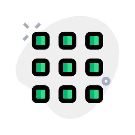 Menu square boxes setup in rows and columnのイラスト素材