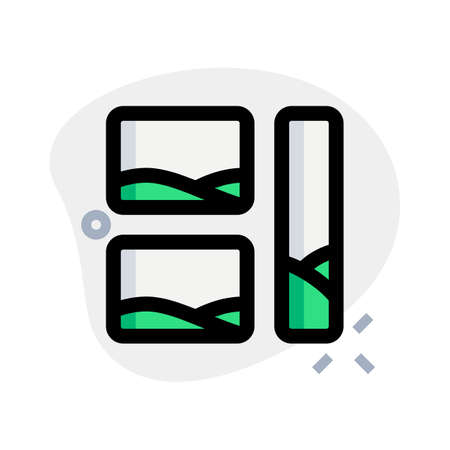 Right column image section designer collage layoutのイラスト素材