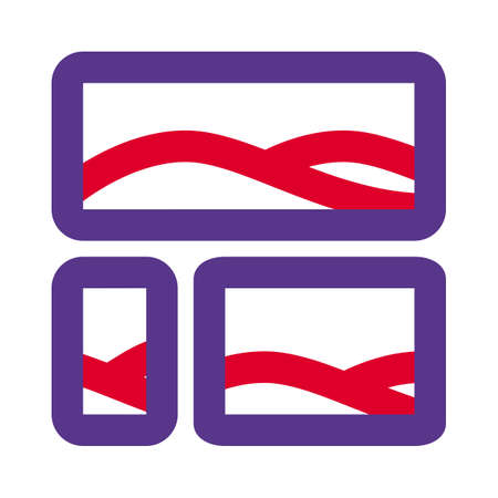 Picture collage with multiple sections on frameのイラスト素材