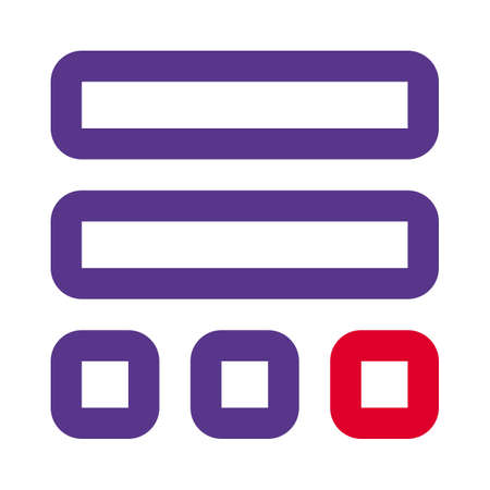 Bottom thumbnail grid with top wide layerのイラスト素材