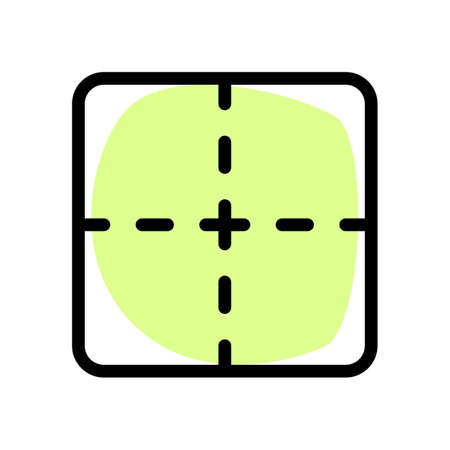 Outside border highlight in worksheet cell buttonのイラスト素材