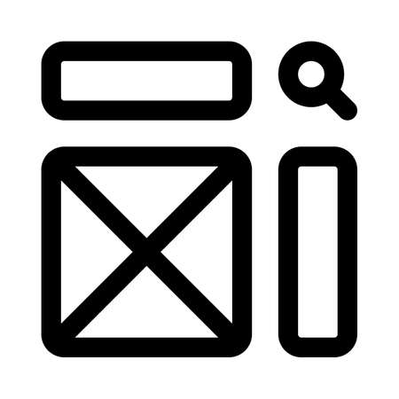 Cross frame assembly with sidebars design searched onlineのイラスト素材