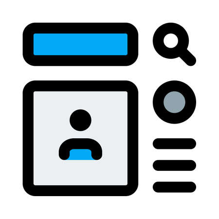 User insight information with profile picture searched on internetのイラスト素材