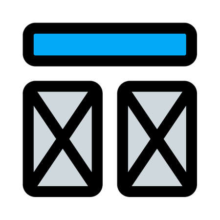 New design cross frame design with header on topのイラスト素材