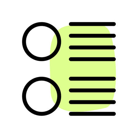 List of data compare information on business analytic documentのイラスト素材