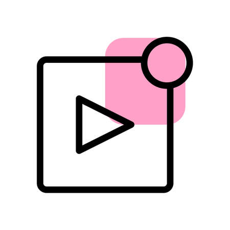 Video player application updated with dot notificationのイラスト素材