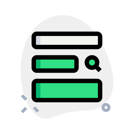 Multiple search bar with a magnifying glass