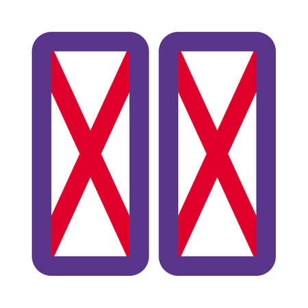 Double Cross wire frame template design layoutのイラスト素材