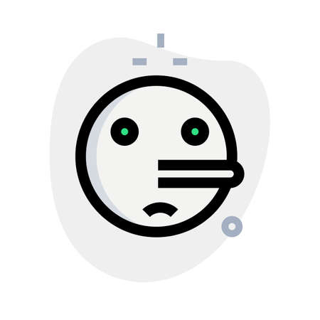 nose long stretch representing lying expression emoticonのイラスト素材
