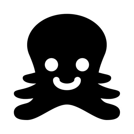 octopus face pictorial representation emoji for chatのイラスト素材