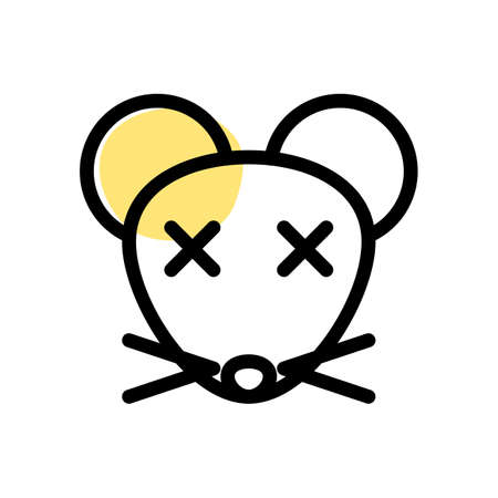 mouse in neutral stage with eyes closedのイラスト素材