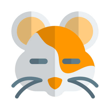 Hamster with closed eye facial expression emojiのイラスト素材