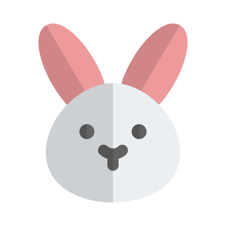 wild rabbit without mouth pictorial representation emojiのイラスト素材
