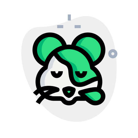 Hamster snoring with sweat drop from noseのイラスト素材