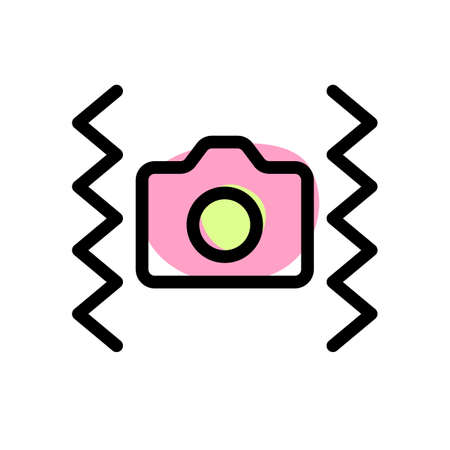 Anti vibration mode - camera stabilization mode featureのイラスト素材