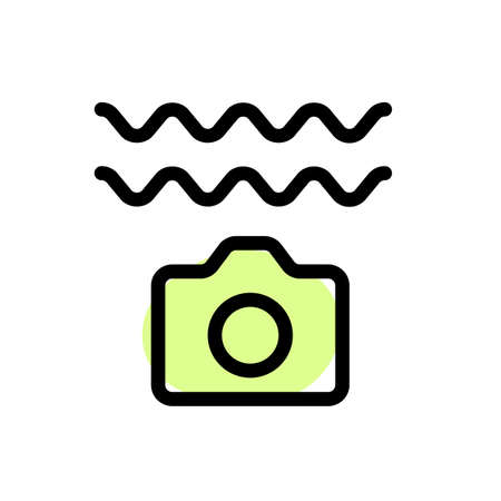 Digital camera with water resistant capabilities and functionのイラスト素材