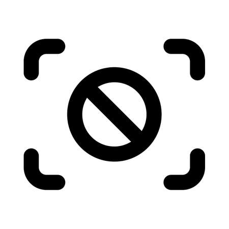 Forced focus stop point from camera viewのイラスト素材