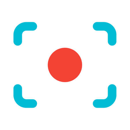 Single focus point on camera view finderのイラスト素材