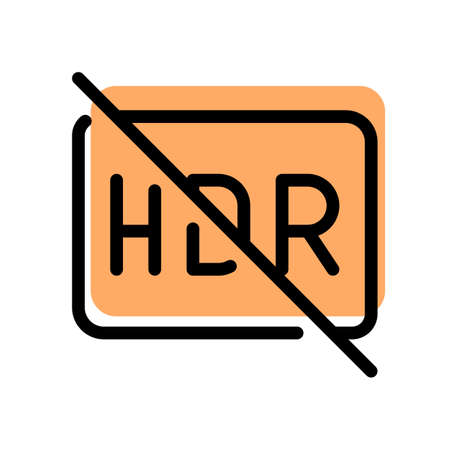 High dynamic range feature turn off in cameraのイラスト素材