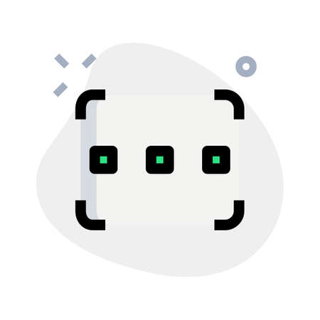 Camera horizontal focus dot points for precise viewのイラスト素材