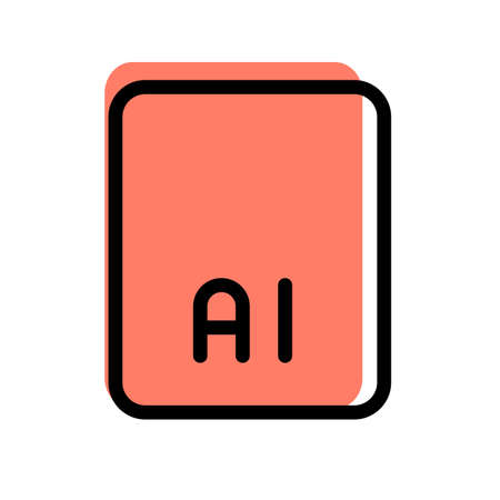 Illustrator computer software file format extension layoutのイラスト素材