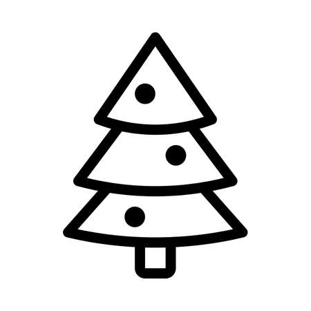 Decorative pine tree for christmas celebration isolatedのイラスト素材