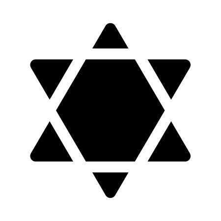 Star of david isolated on white backgroundのイラスト素材