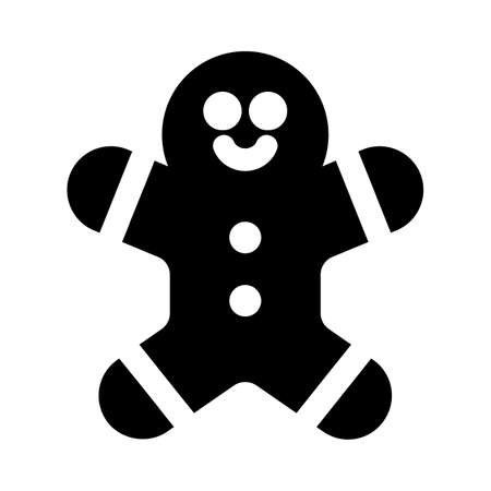 Gingerbread man shaped cookies made during festive seasonのイラスト素材